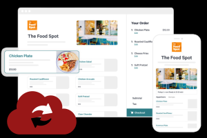 Screenshot of an online ordering system for a hospitality business, showing The Power of Aggregation in the Hospitality Industry.