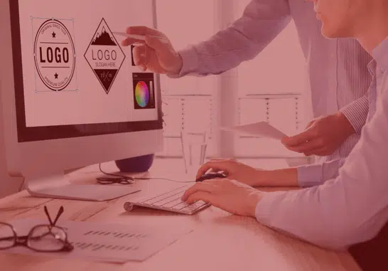 A designer working on brand identity