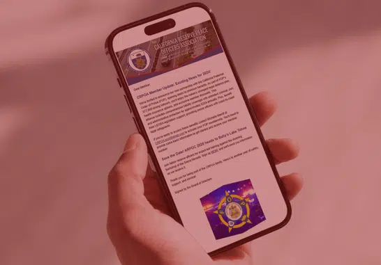 An email campaign being reviewed on a phone
