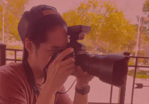 A camera capturing a brand photo shoot