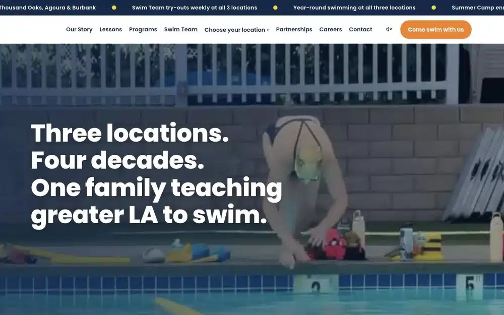 Daland Swim School homepage