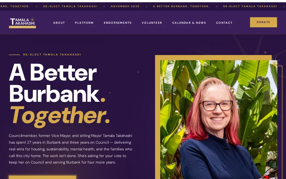 Tamala for Burbank homepage